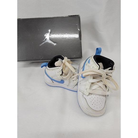 Nike Air Jordan Blue White Sneakers Athletic Toddler, SZ 4C - Picture 2 of 8
